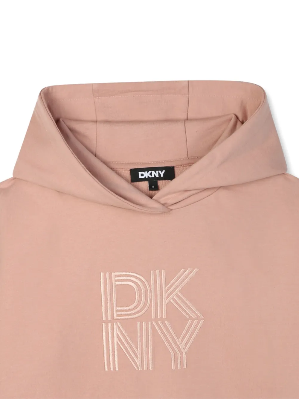 Dkny Kids Hoodie met geborduurd logo Roze