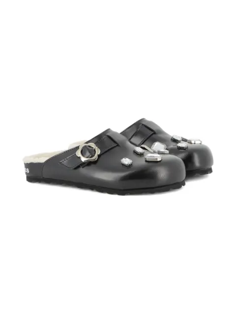Marc Jacobs Kids zuecos con aplique floral