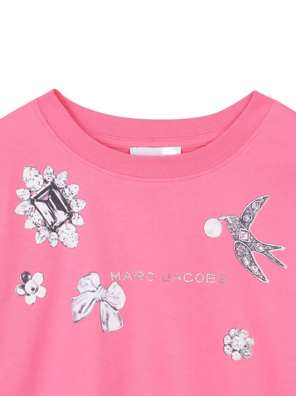 Marc Jacobs Kids T-shirt met grafische print Roze