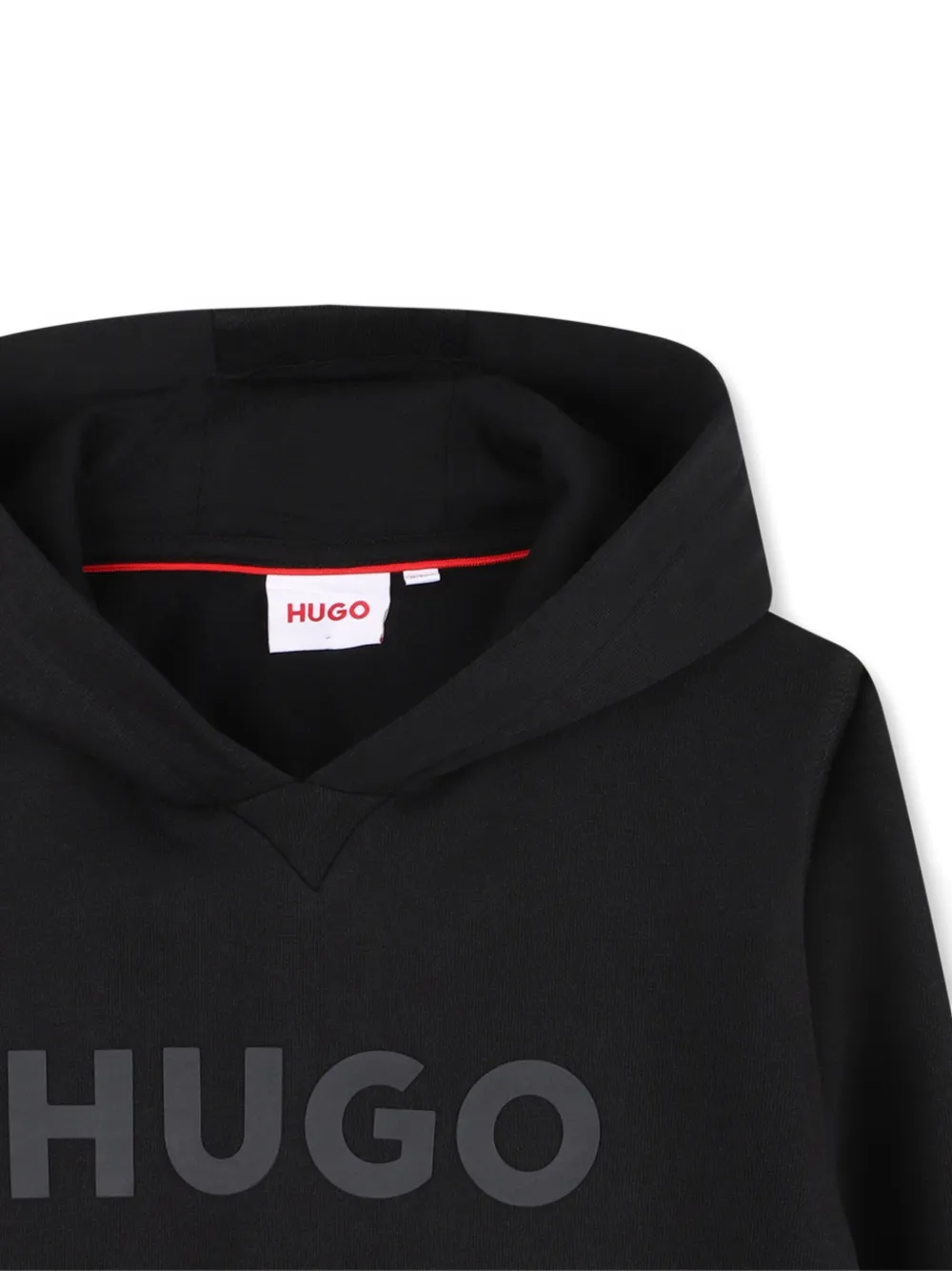 HUGO KIDS Hoodie met logoprint Zwart