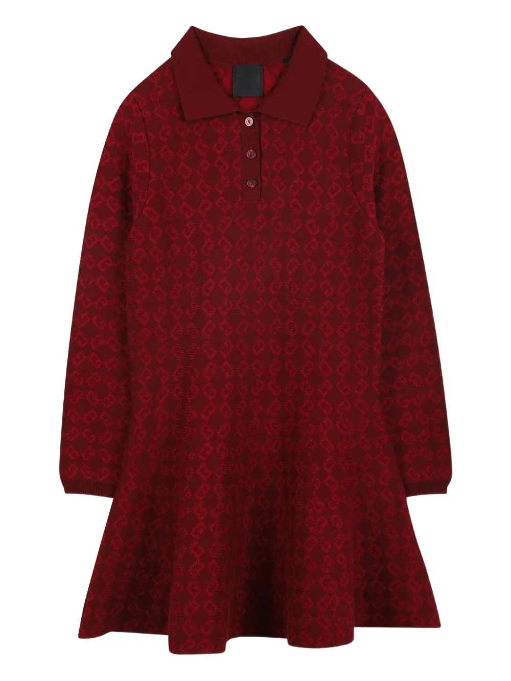 Givenchy Kids Polojurk met monogram-jacquard Rood