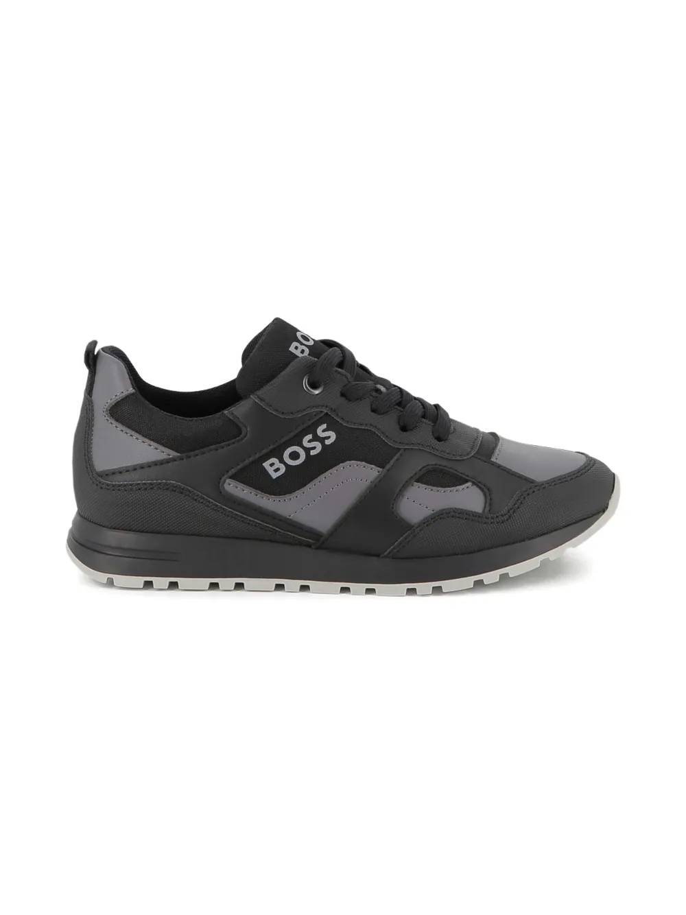 BOSS Kidswear mesh-panel sneakers Black