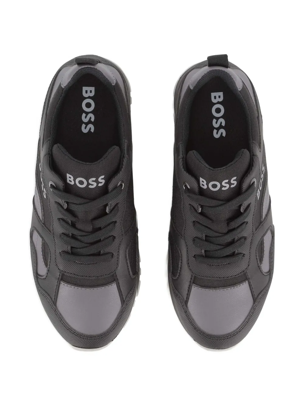 BOSS Kidswear mesh-panel sneakers Black