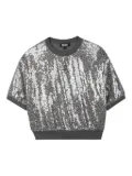 Dkny Kids sequin-embellished T-shirt - Grey