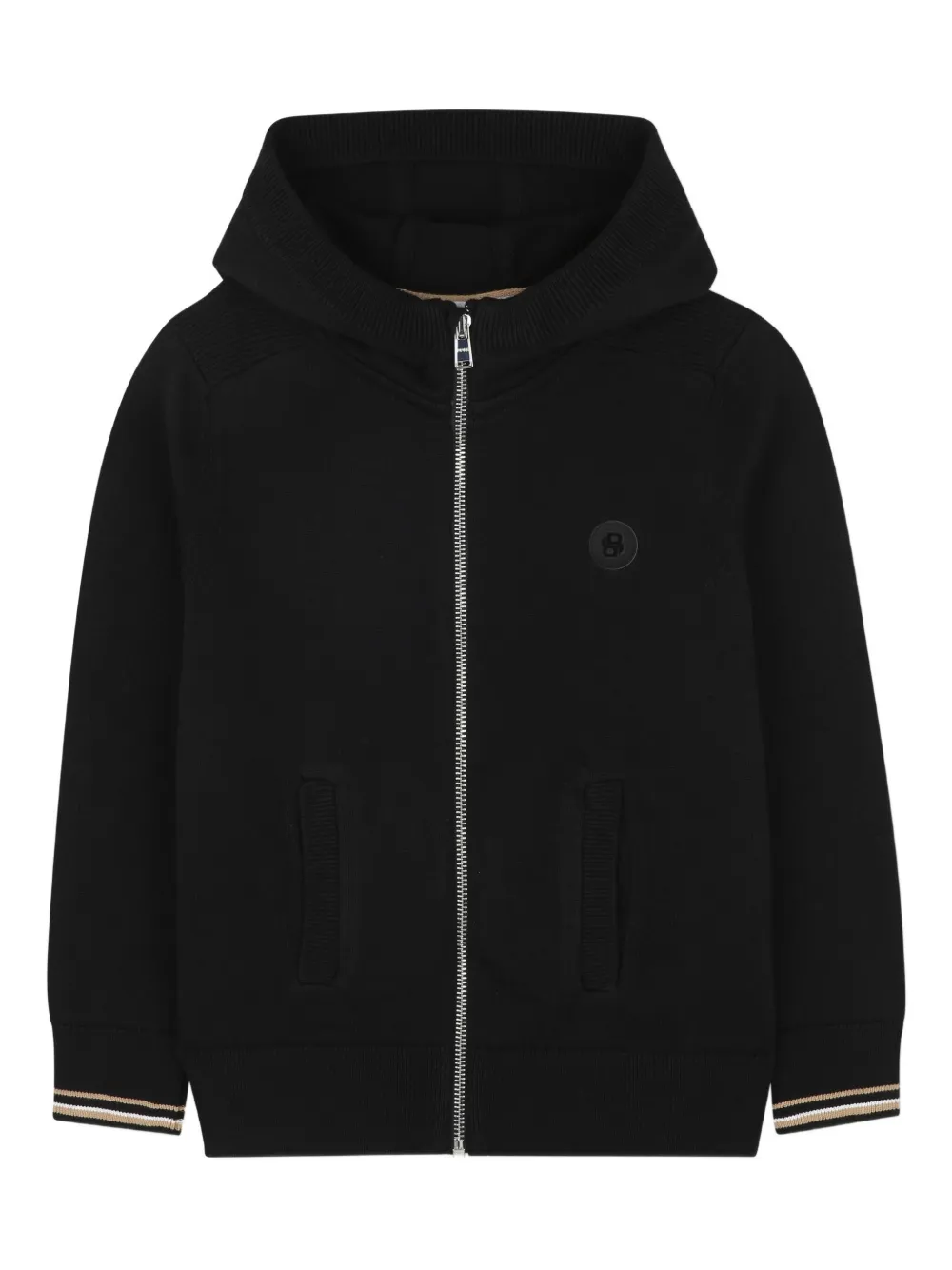BOSS Kidswear Hoodie met rits Zwart