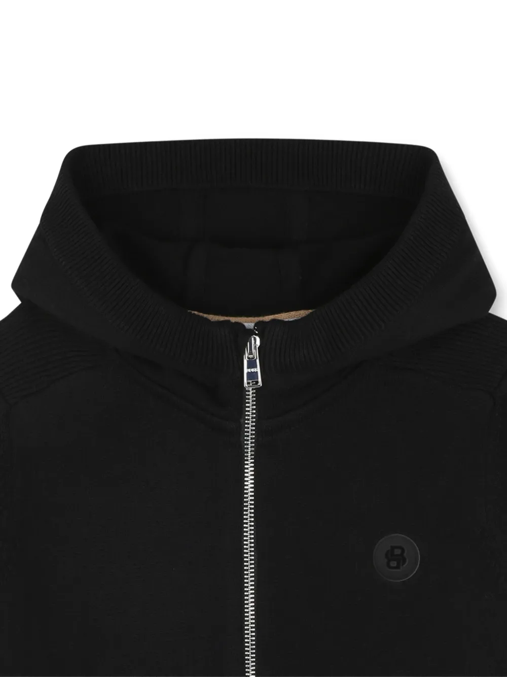 BOSS Kidswear Hoodie met rits Zwart