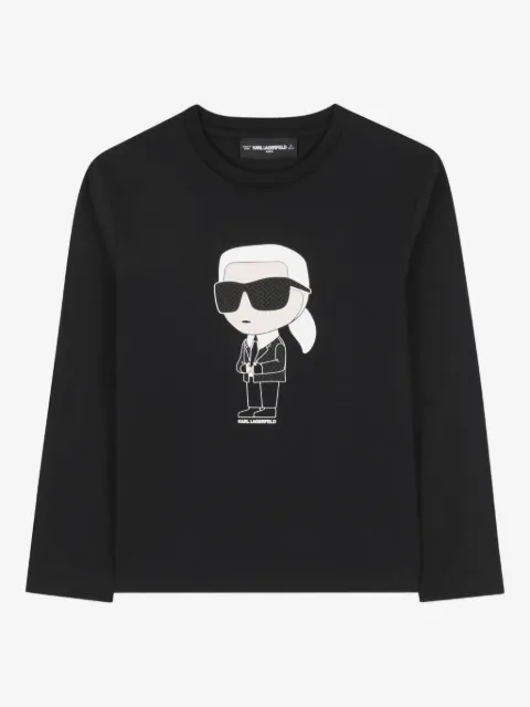 Karl Lagerfeld Kids Ikonik Karl långärmad topp med tryck