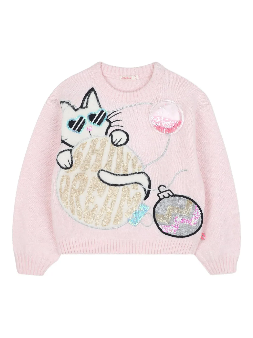 Billieblush Trui verfraaid met pailletten en kattenpatroon Roze