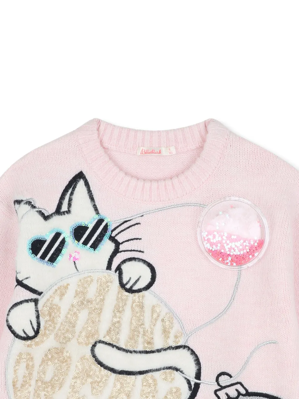 Billieblush Trui verfraaid met pailletten en kattenpatroon Roze