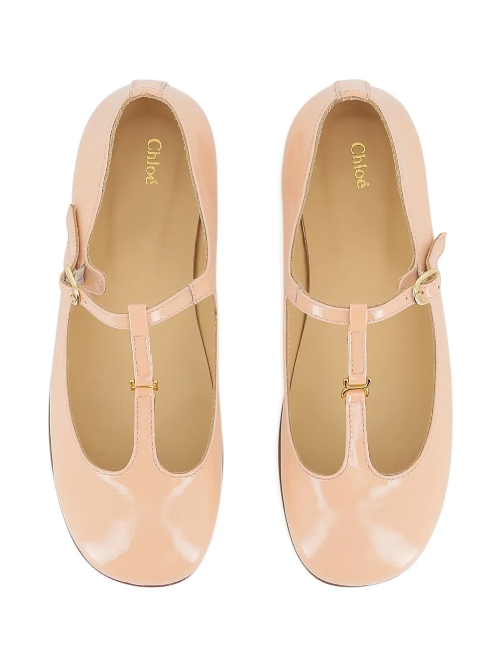 Chloé Kids Leren ballerina's Roze