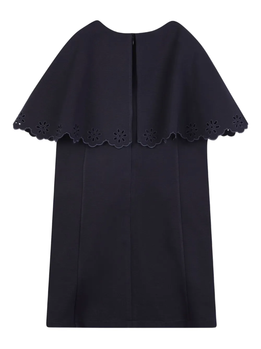 Chloé Kids Jurk met gewelfde cape Blauw