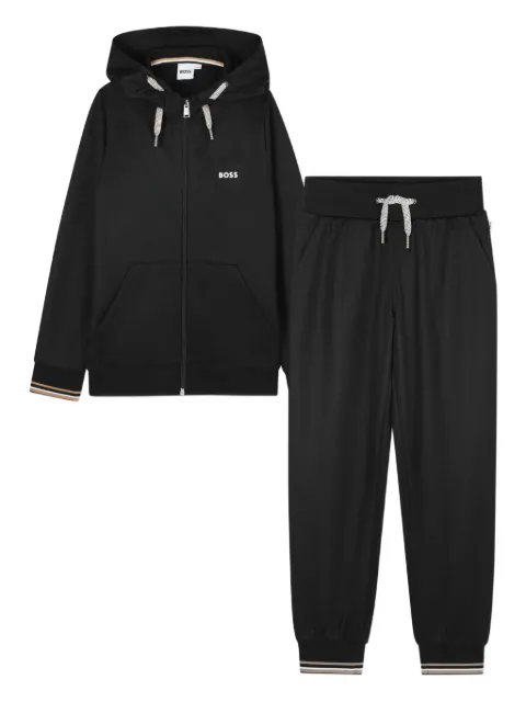 BOSS Kidswear logo-embroidered tracksuit set
