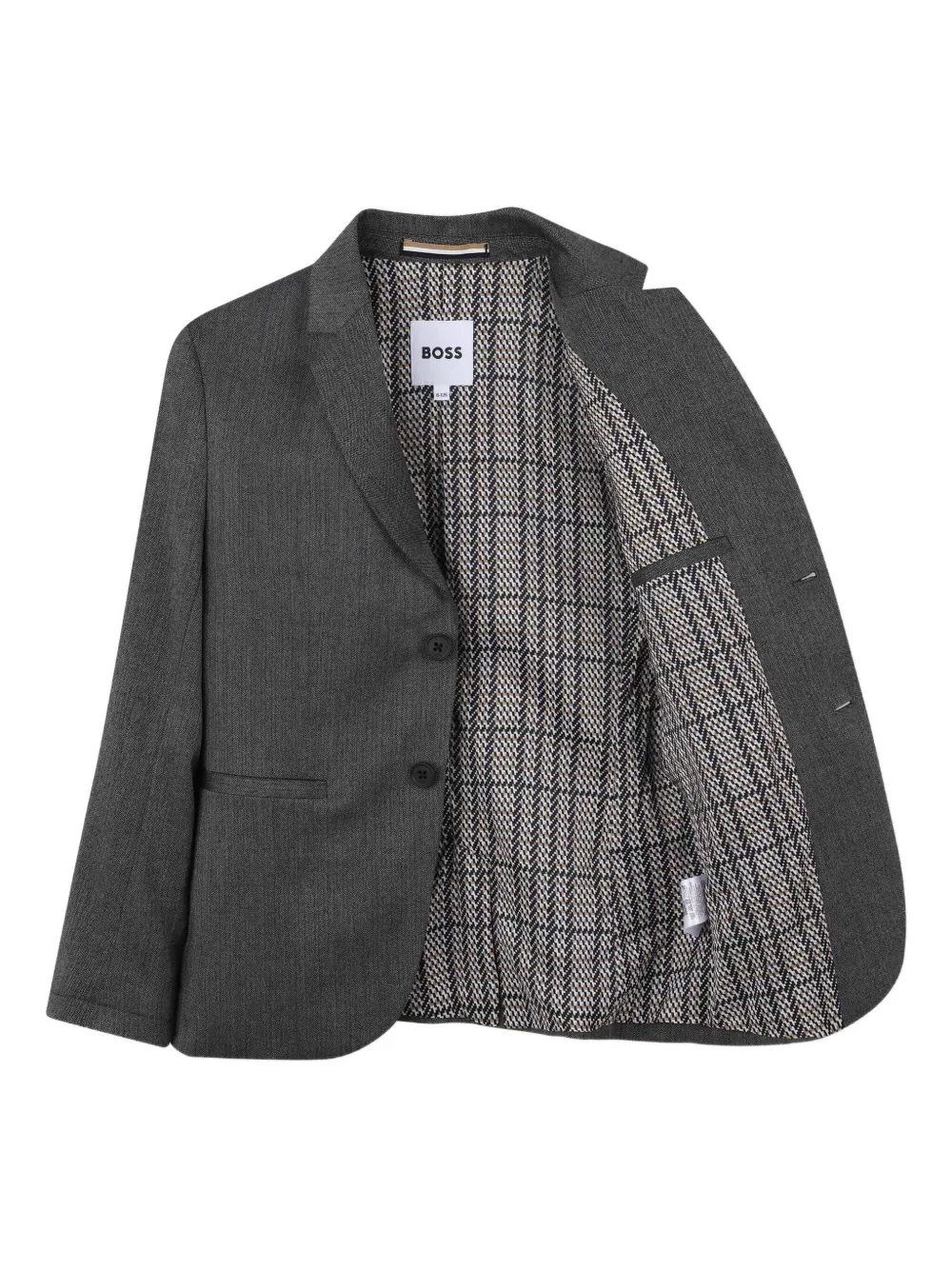 BOSS Kidswear Blazer met enkele rij knopen Grijs
