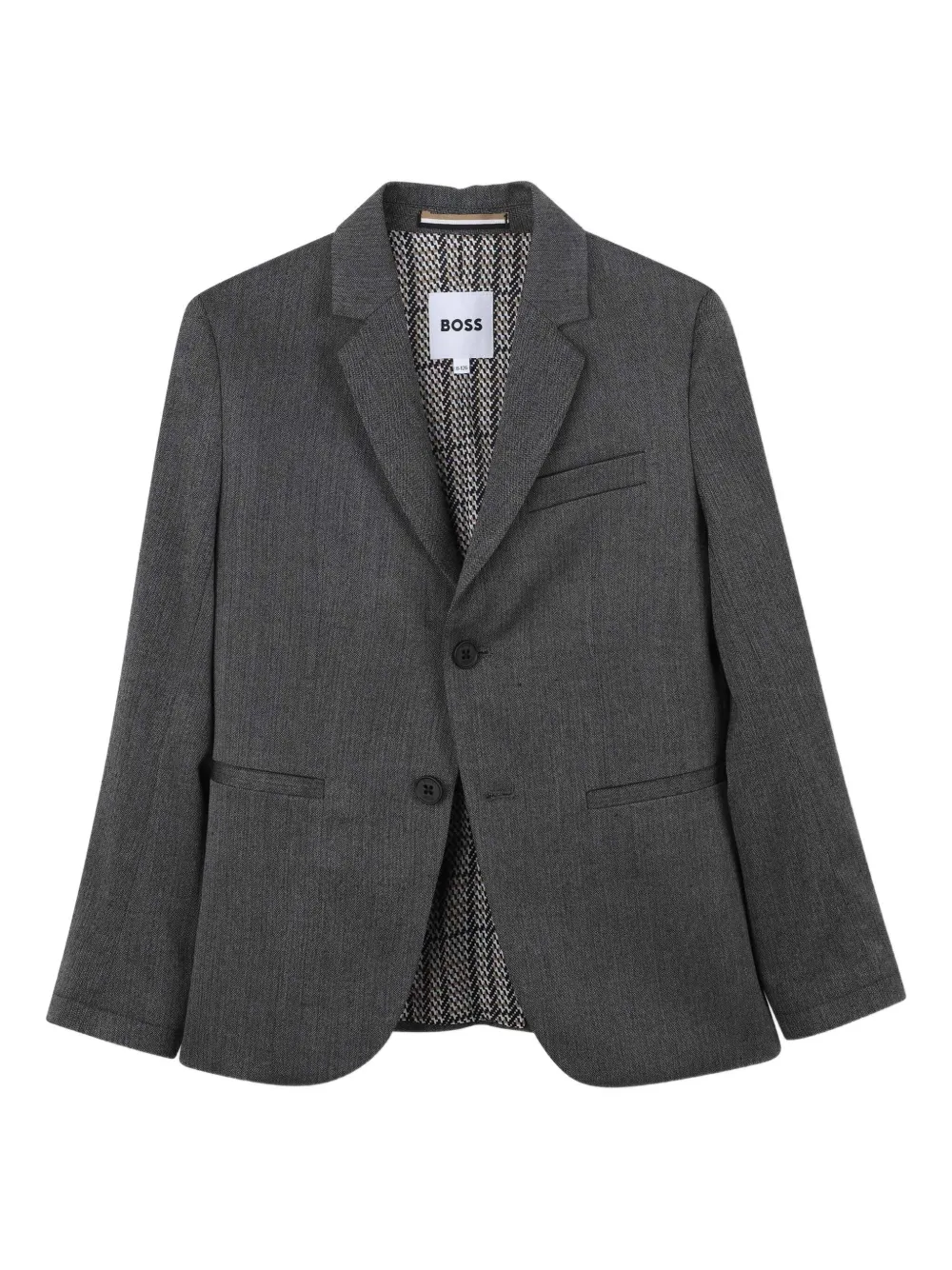 BOSS Kidswear Blazer met enkele rij knopen Grijs