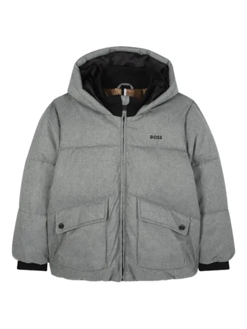 BOSS Kidswear padded hooded jacket