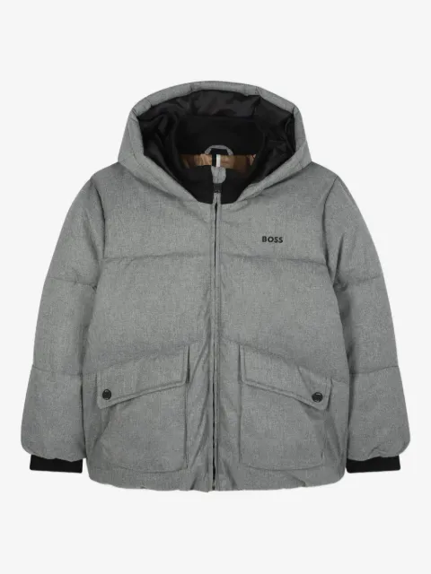 BOSS Kidswear padded hooded jacket