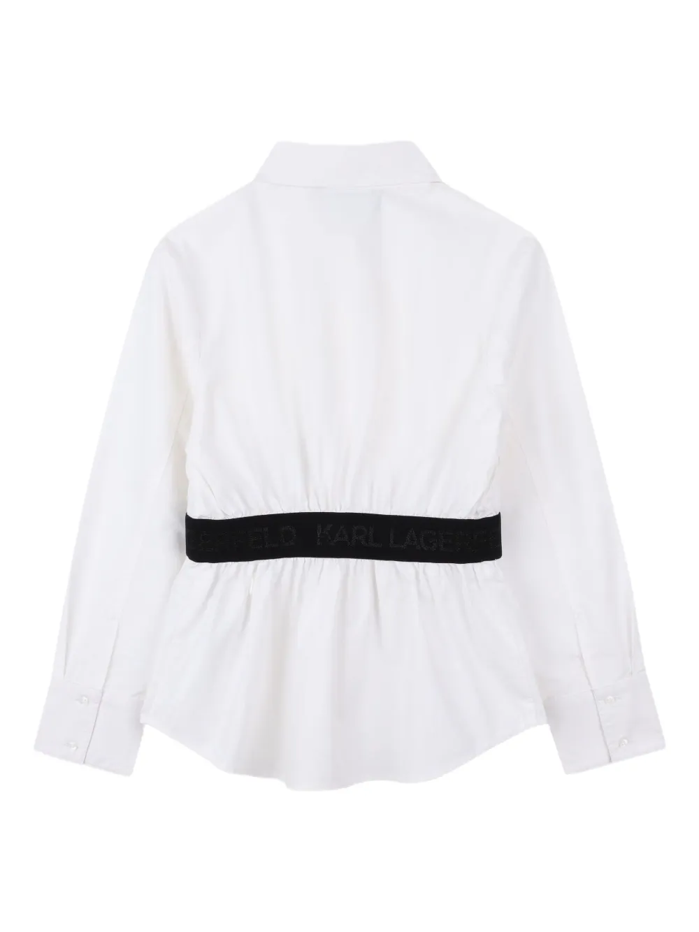 Karl Lagerfeld Kids Shirt met logoband Wit
