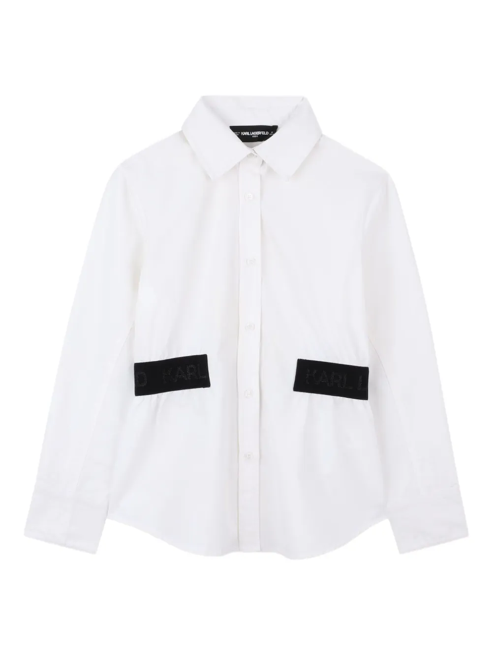 Karl Lagerfeld Kids Shirt met logoband Wit
