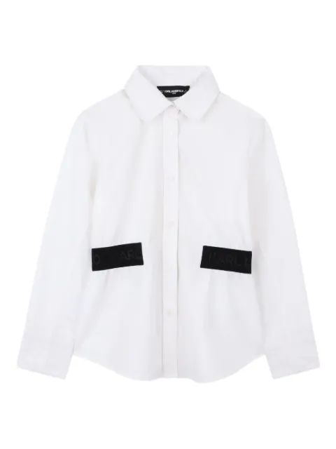 Karl Lagerfeld Kids logo-waistband shirt