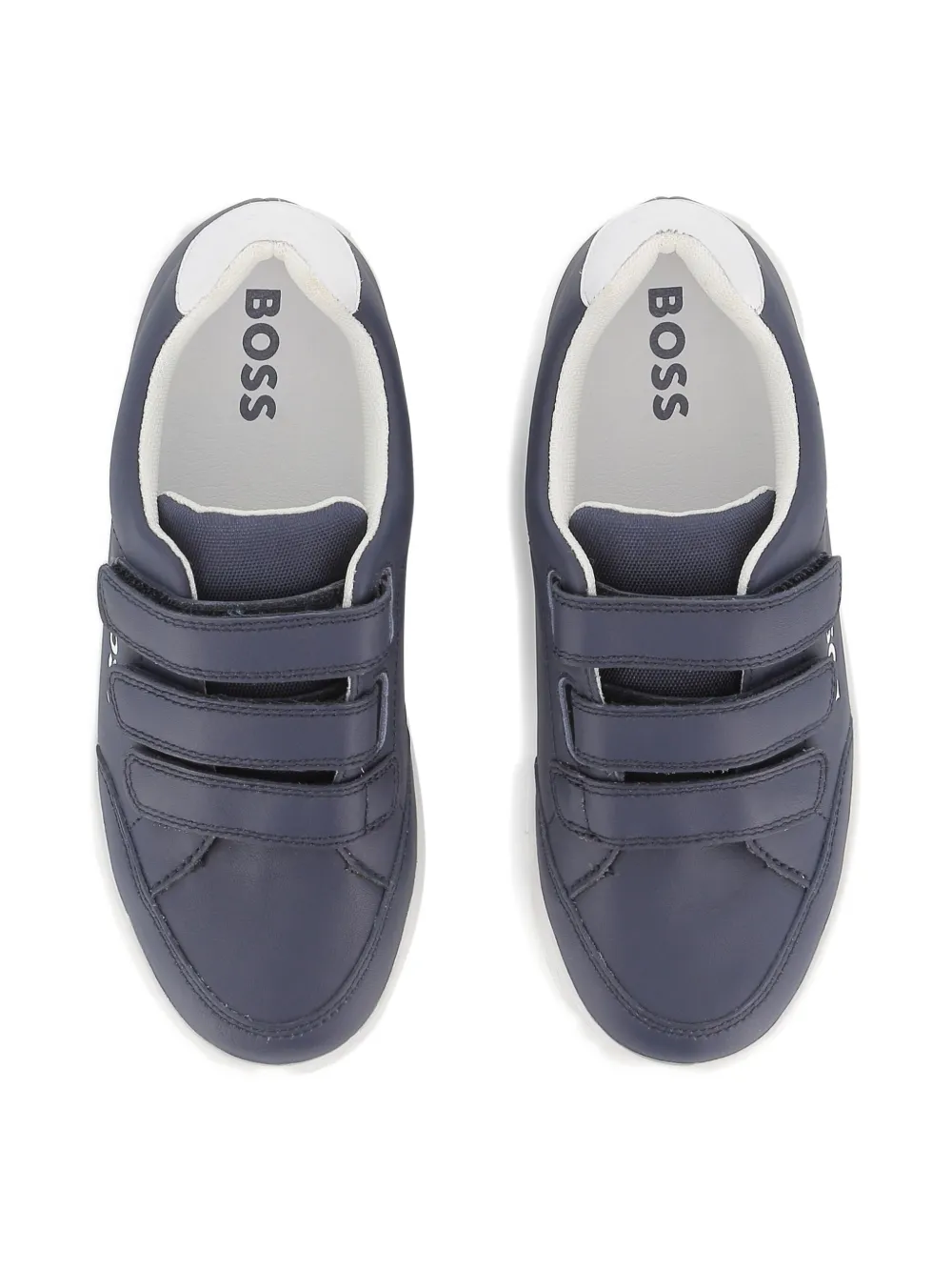 BOSS Kidswear touch-strap sneakers Blue