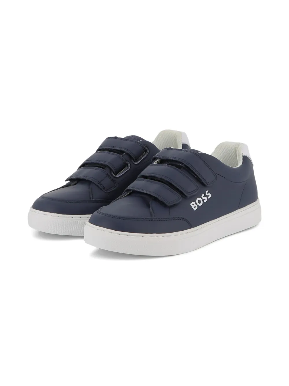 BOSS Kidswear touch-strap sneakers Blue