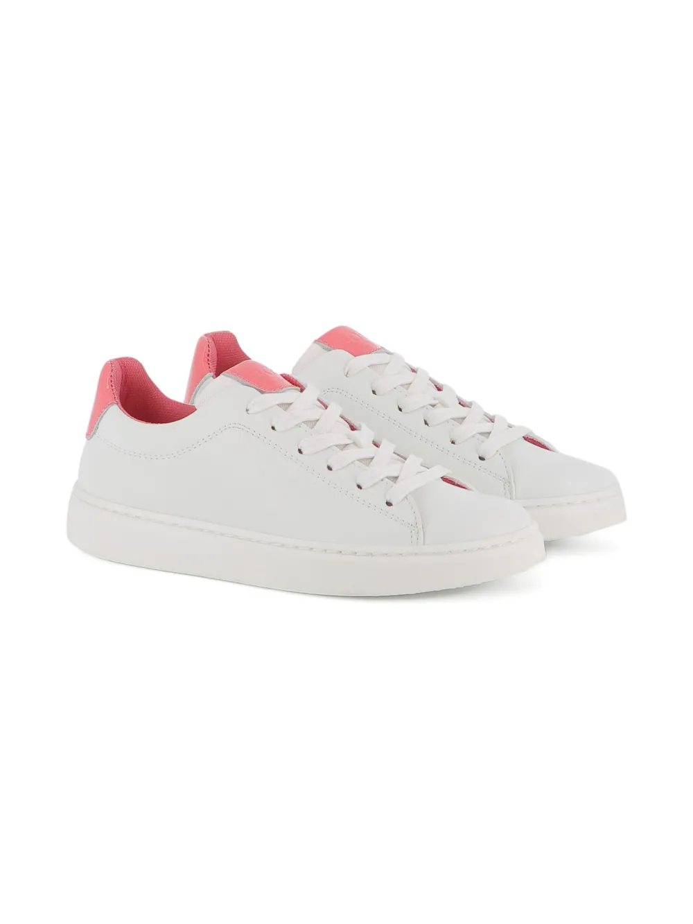 BOSS Kidswear Low-top sneakers met vlakken Wit