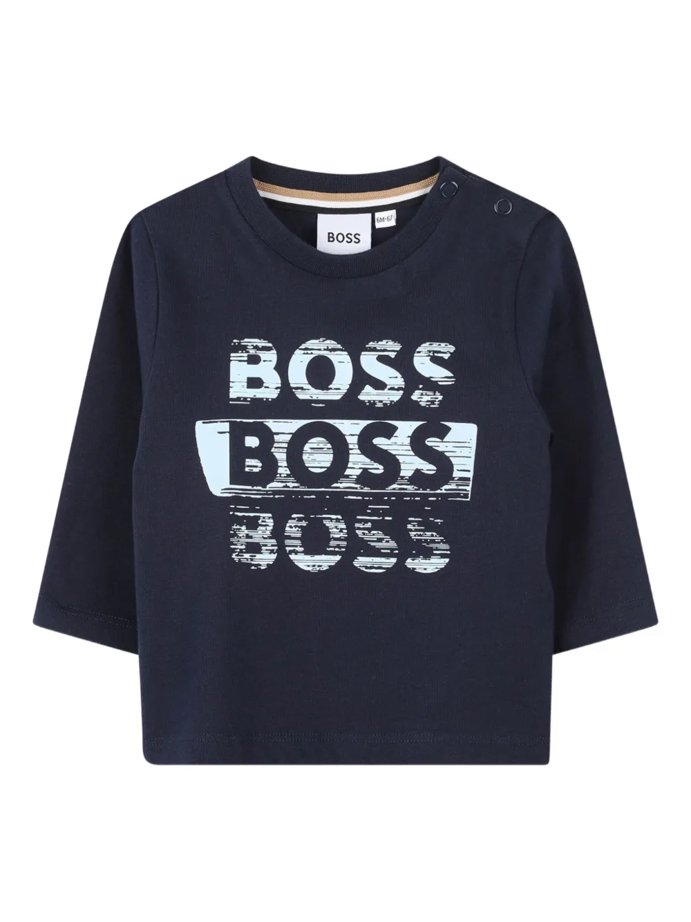 BOSS Kidswear T-shirt met lange mouwen Blauw