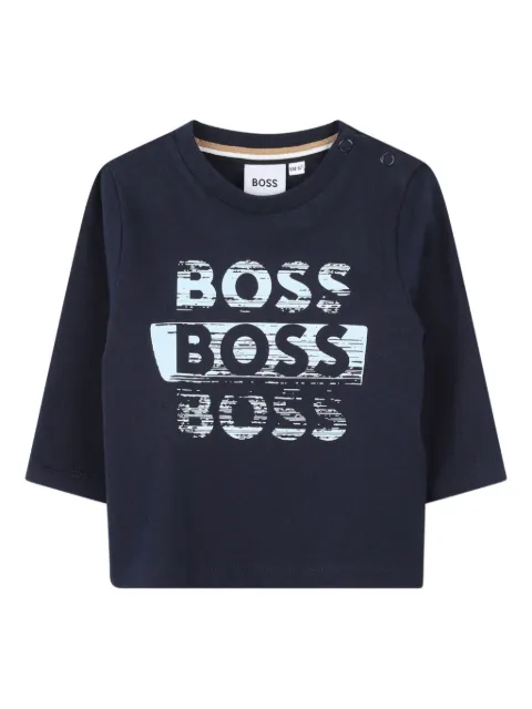 BOSS Kidswear logo-print long-sleeve T-shirt