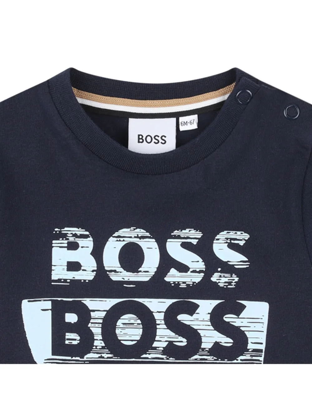 BOSS Kidswear T-shirt met lange mouwen Blauw