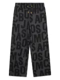 Marc Jacobs Kids Jumbled Logo pattern sweatpants - Green