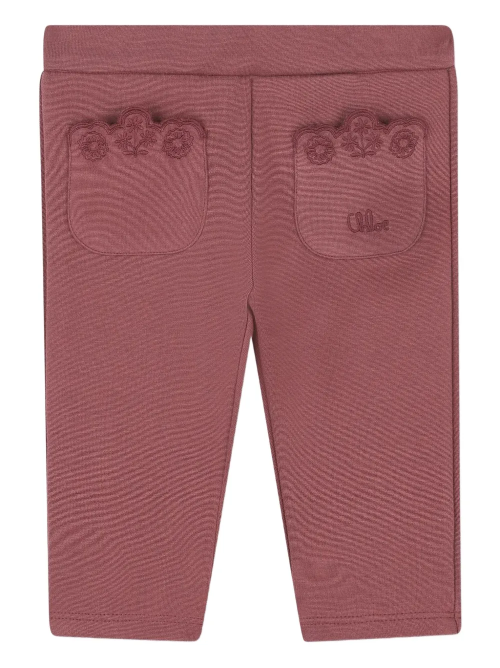 Chloé Kids Legging met geborduurd logo Roze
