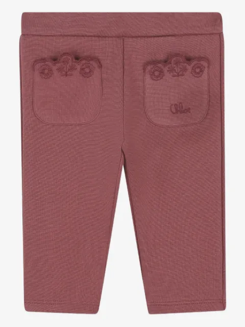 Chloé Kids logo-embroidered leggings