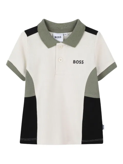 BOSS Kidswear colourblock polo shirt