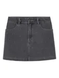 Dkny Kids eyelet-embellished denim skirt - Grey