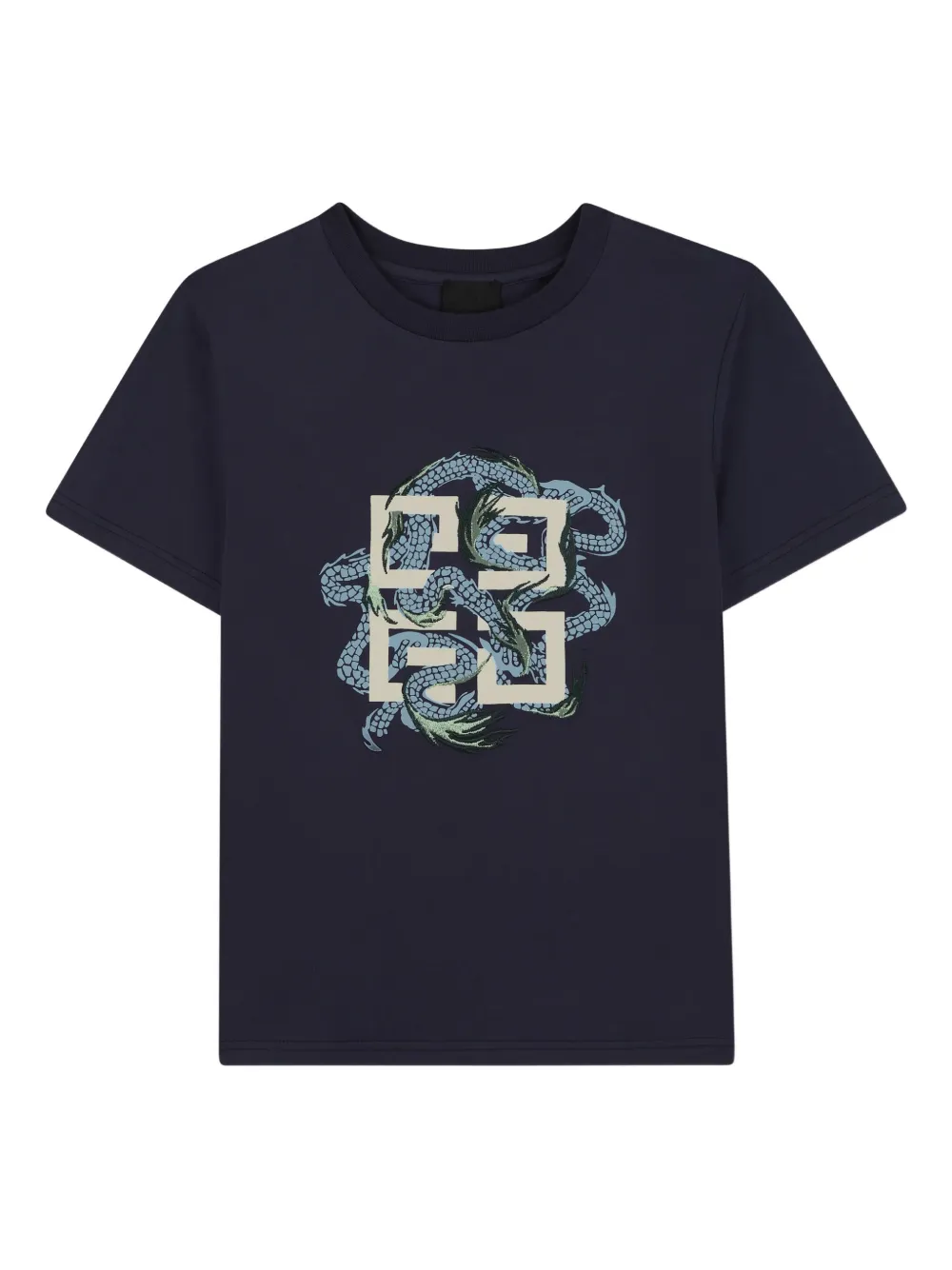 Givenchy Kids T-shirt met grafische print Blauw