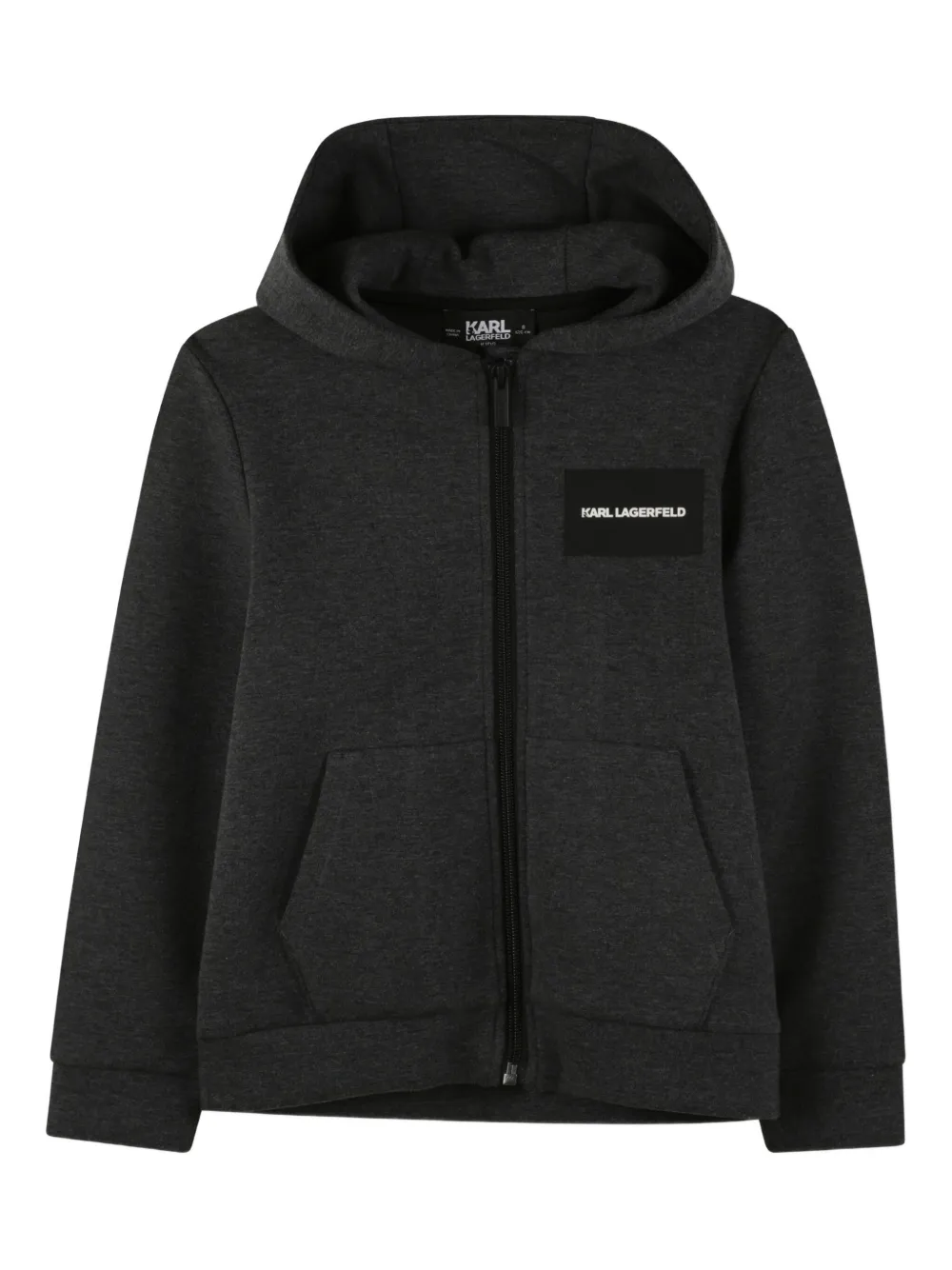Karl Lagerfeld Kids Hoodie met rits Grijs