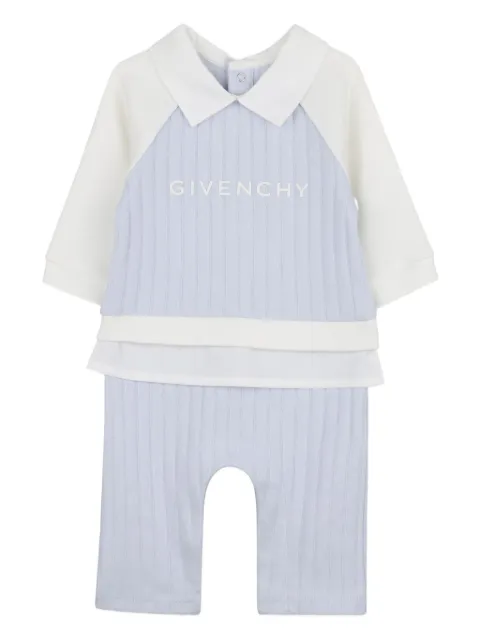 Givenchy Kids ribbed panelled romper