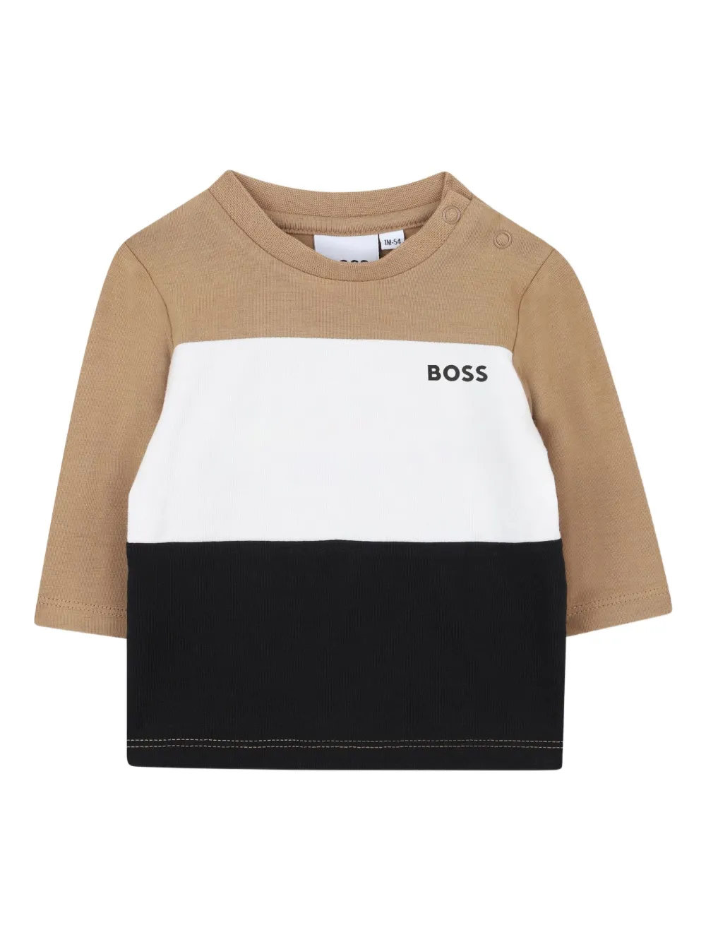 BOSS Kidswear Trainingspak met colourblocking en capuchon Bruin