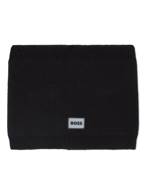 BOSS Kidswear ribbed-knit neck warmer