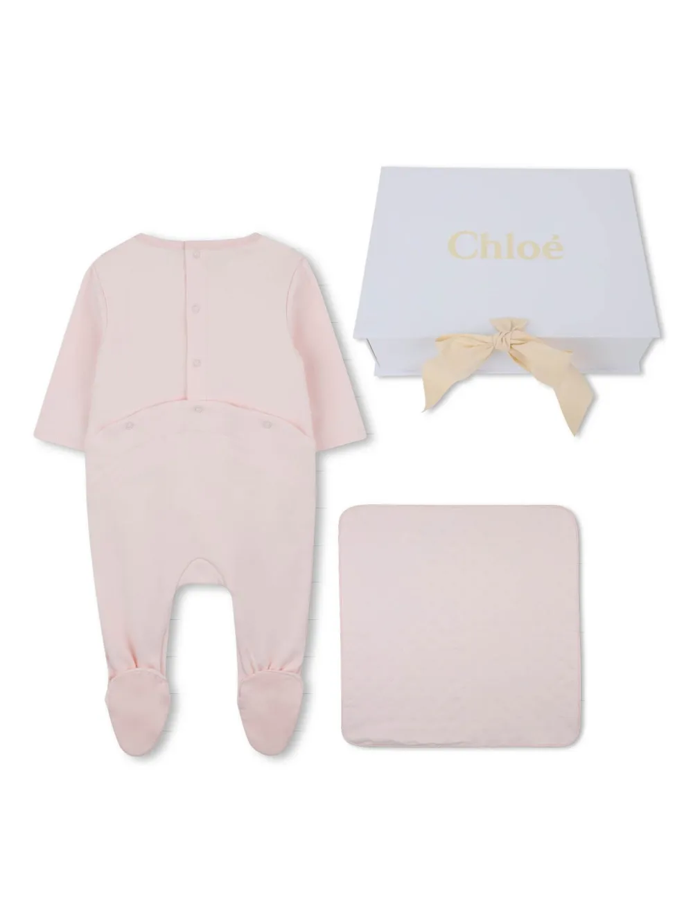 Chloé Kids Babypakje met geborduurd logo Roze