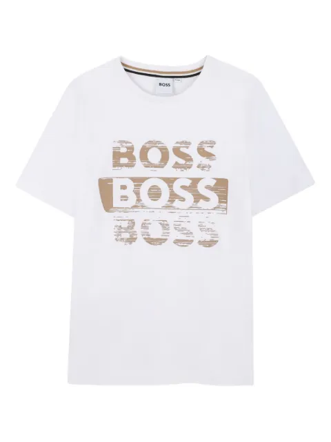 BOSS Kidswear short sleeves logo-print T-shirt