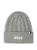 BOSS Kidswear cable-knit beanie - Grey