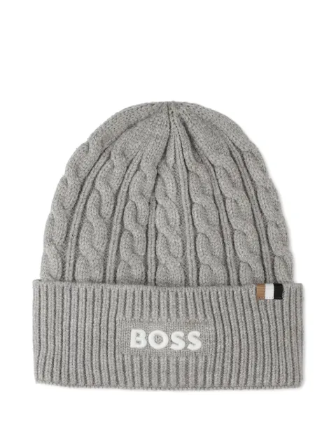 BOSS Kidswear cable-knit beanie