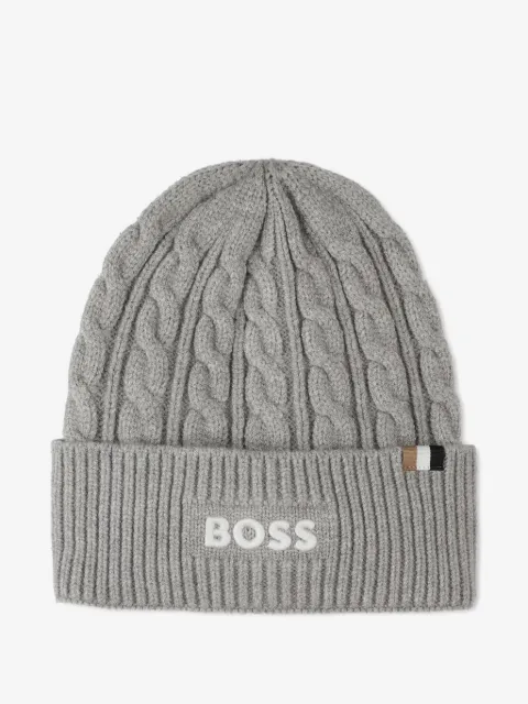 BOSS Kidswear cable-knit beanie