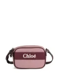 Chloé Kids logo-embroidered cross body bag - Purple