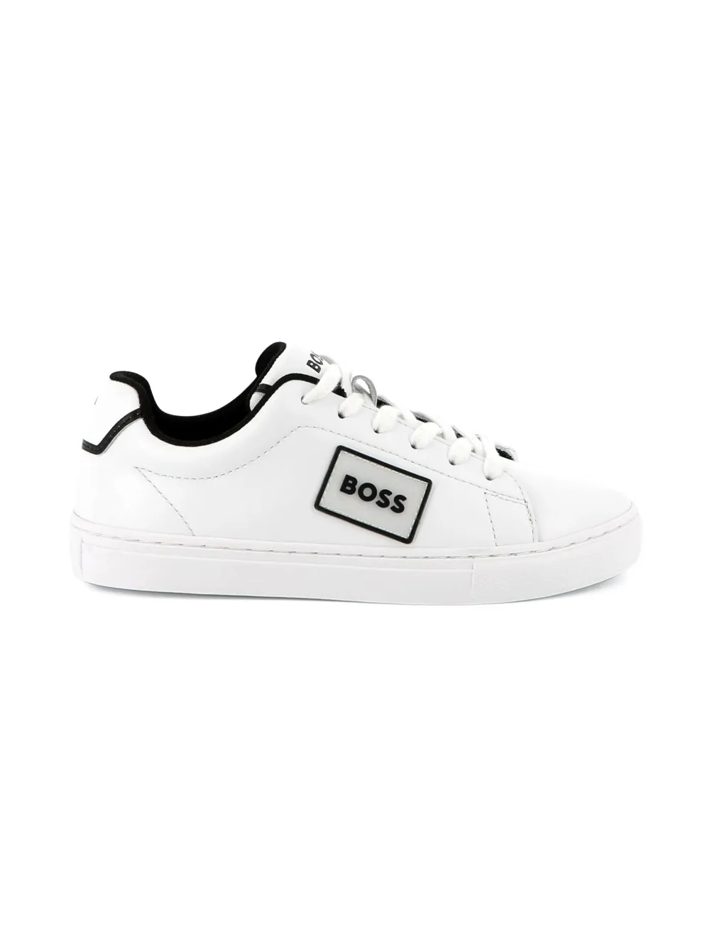 BOSS Kidswear logo-plaque sneakers White