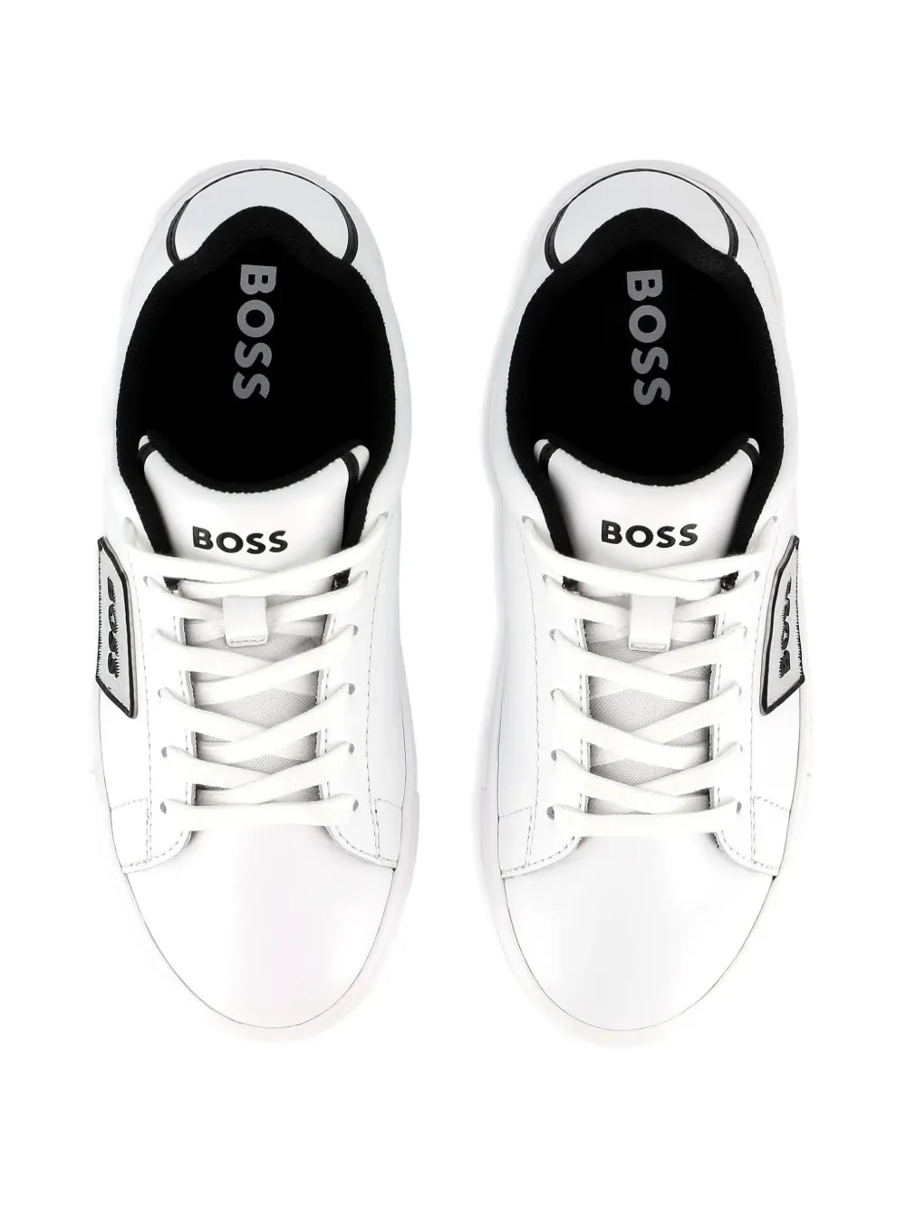 BOSS Kidswear logo-plaque sneakers White