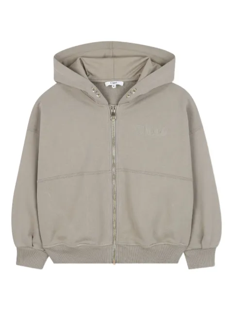 Chloé Kids zip-up hooded sweatshirt