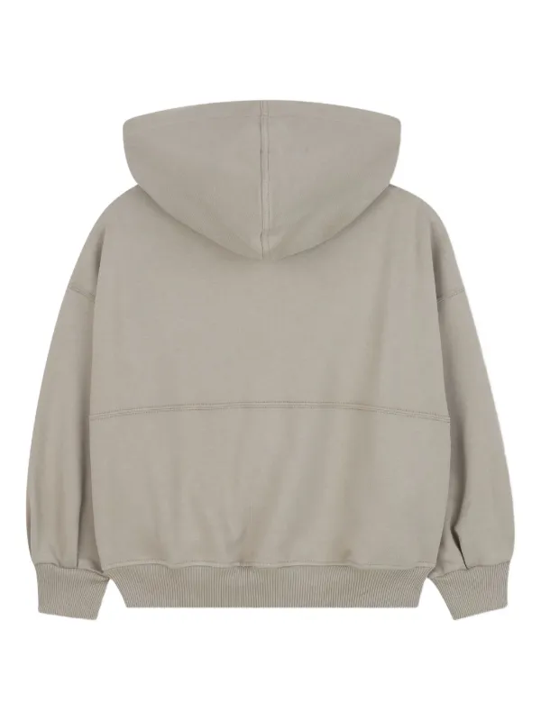 Chloé Kids Sudadera Con Cierre y Capucha Gris FARFETCH CO