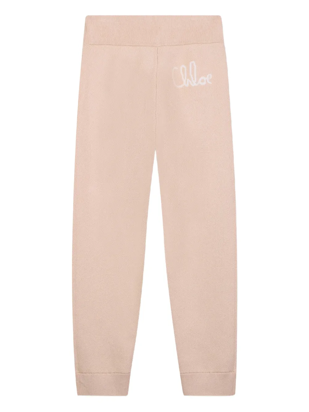 Chloé Kids Trainingsbroek met geborduurd logo Beige